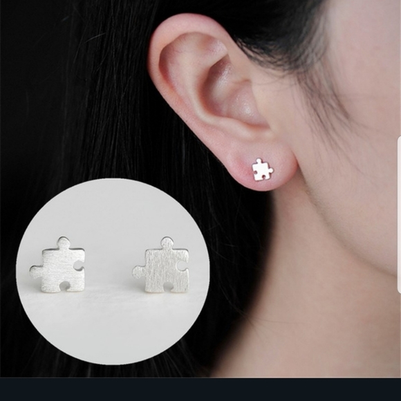 Jewelry - 🧩🧩APRIL is Autism Awareness Month!! Mini Puzzle pieces in 925 Sterling SILVER
